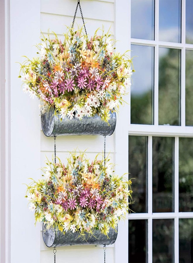 AUMVEYI 6 Bundles Wildflowers Artificial Flowers Outdoor Fake Daisy UV Resistant Silk Wild Flower Bouquets Bulk Faux Plants Plastic Greenery for Decoration vase Floral Arrangements Home Décor - Image 3