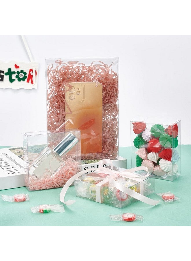 30Pcs Transparent Gift Boxes 4X4X1.2 Rectangle Pvc Clear Wedding Favour Boxes For Candy Chocolate Valentine'S Day Party Favor Festival Gift Packaging