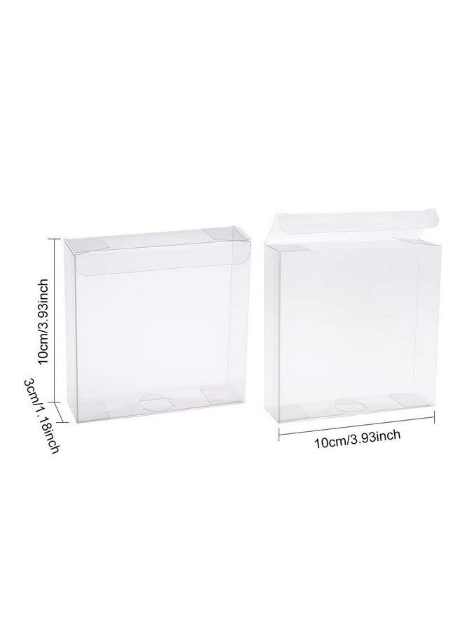 30Pcs Transparent Gift Boxes 4X4X1.2 Rectangle Pvc Clear Wedding Favour Boxes For Candy Chocolate Valentine'S Day Party Favor Festival Gift Packaging