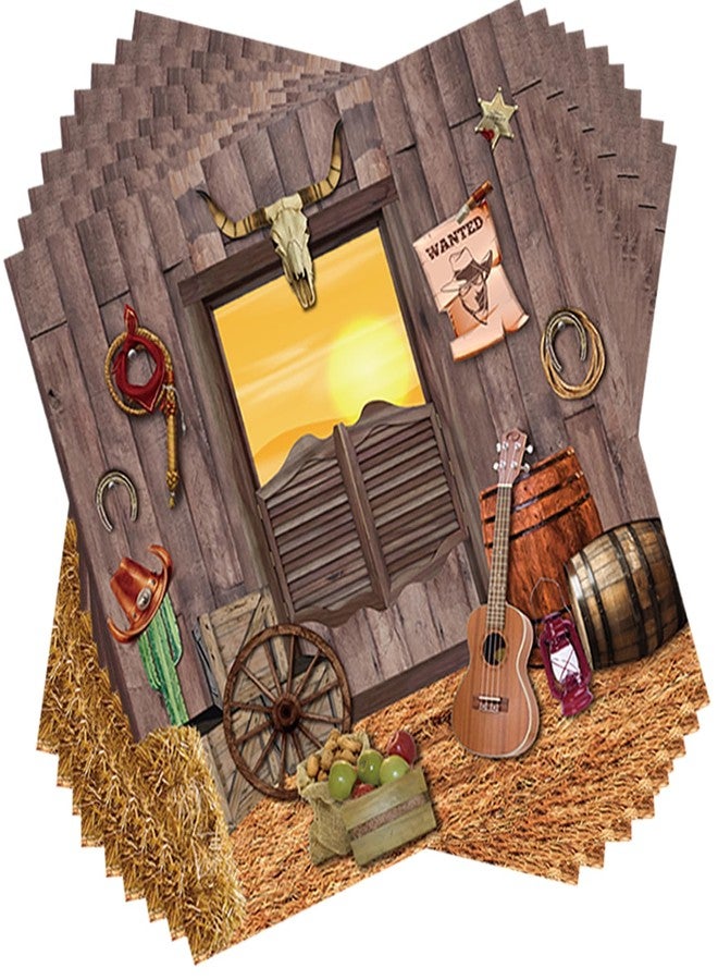 HSPAIDYP 50Pcs Western Cowboy Party Supplies Cowboy Paper Napkins Wild West Napkins Cowboy Napkins for Camp Fire Camping Barn Wild West Cowboy Birthday Party Decor - Image 1