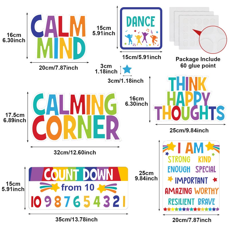 Pajean Calm Down Corner Bulletin Board Set for Classroom Decoration Feelings Chart Mental Health Feeling Management Poster for Kindergarten Emotions Poster Decor School(Bright Colors) - Image 2