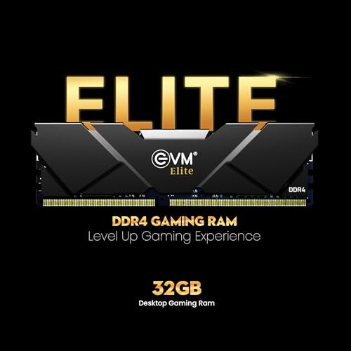 EVM Elite 32GB DDR4 3200MHz Gaming Desktop RAM – Intel XMP & AMD EXPO, Aluminum Heat Sink, CL15, 1.2V Low Voltage, 288-Pin Long-DIMM, 10-Year Warranty (EE32G32DT) - Image 2
