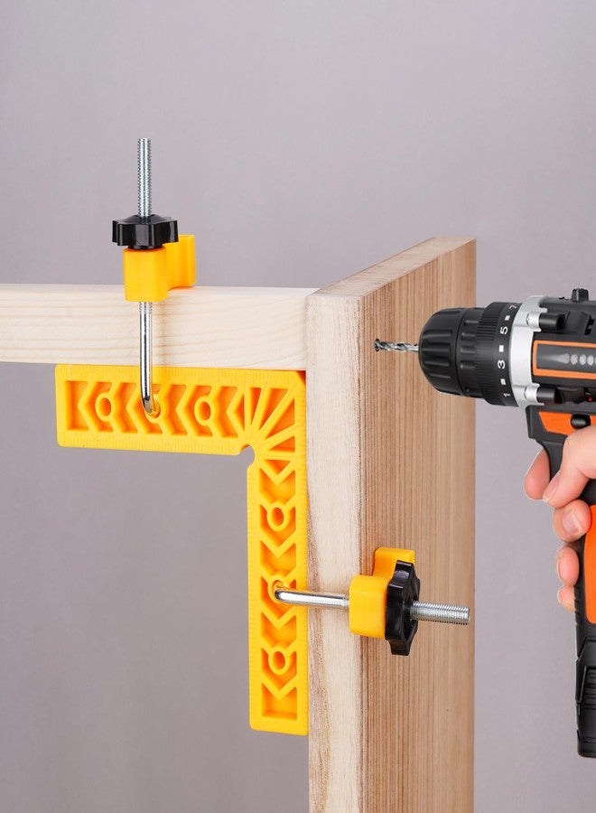 توموروتيك مجموعة مشابك توموروتيك بزاوية 90 درجة لمشاريع النجارة، 4 مربعات مقاس 6 بوصات، 8 كتل تثبيت، 8 صواميل M8، 8 براغي على شكل حرف L، مشابك زاوية قائمة لتجميع الخزائن، صناعة الأثاث، اللحام، والمزيد - Image 3