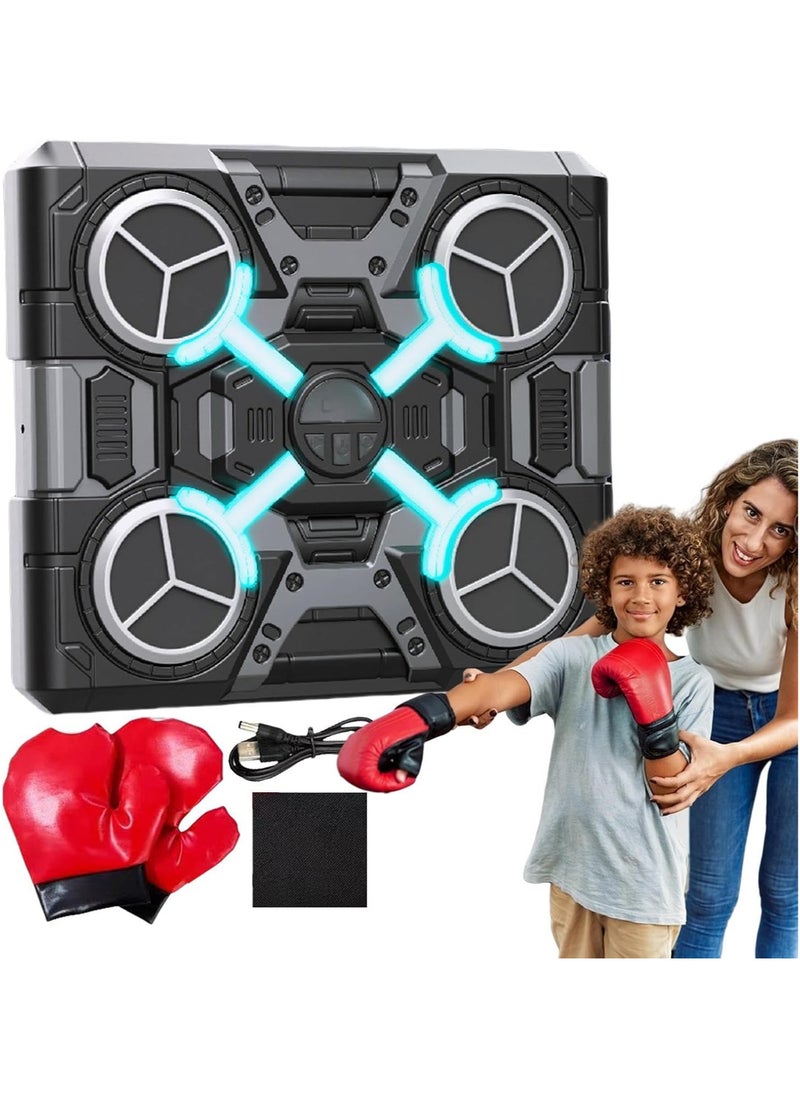 Generic Interactive Boxing Game - High Energy Boxing Equipment, Digital Boxing Wall Target Punching Pads | Multifunctional Music Punching Machine, Boxing Machine Wall Mounted Music with Gloves for Indoor Gym  - Image 1