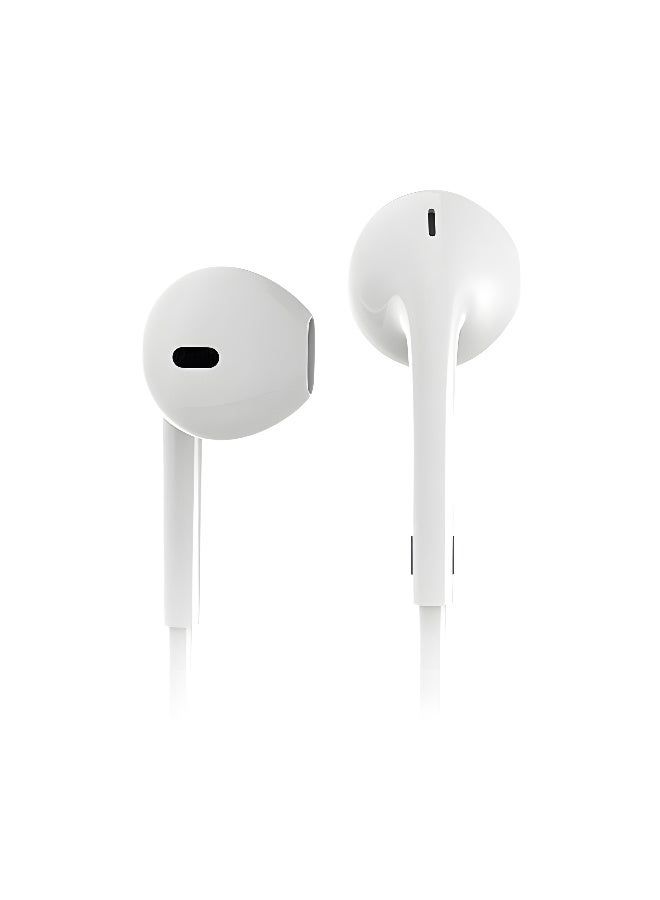 فونينج سماعة FONENG T15 سلكية بصوت HI-FI وميكروفون – مقاس نصف أذن – سلك 1200 مم – لون أبيض - Image 3