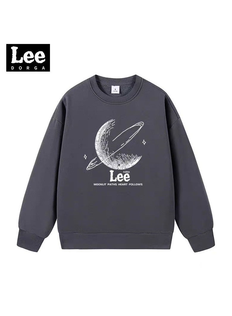 LEE Lee Brand Hoodie Loose Casual Round Neck Long Sleeved Hoodie 