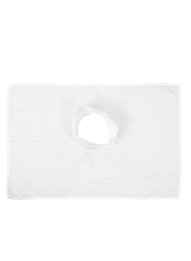 EXCEART Spa Bed Cover with Hole Massage Table Sheet Disposable Satin Cloth for Beauty Salon Massage Bed Face Hole Cover Comfortable Lightweight 315X197 Inches - Image 2
