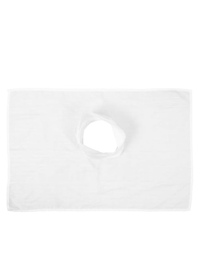 EXCEART Spa Bed Cover with Hole Massage Table Sheet Disposable Satin Cloth for Beauty Salon Massage Bed Face Hole Cover Comfortable Lightweight 315X197 Inches - Image 1