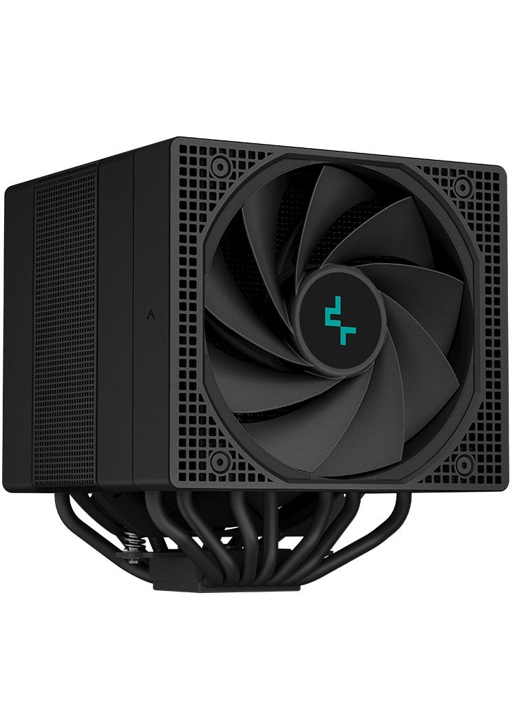 DEEPCOOL ASSASSIN IV Premium CPU Air Cooler – Dual Tower, Silent Fan Mode, 7 Heatpipes, Asymmetrical Design, 2x Silent PWM Fans, Intel LGA1851/1700/1200 & AMD AM5/AM4 Compatible – Black - Image 2