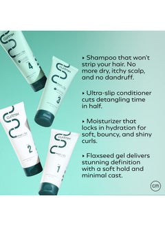 curlmix CurlMix Wash & Go System - Travel Size Sample Curly Hair Shampoo & Conditioner Set with Hydrating Moisturizer & Softening Flaxseed Gel - Light Hold  - Image 2
