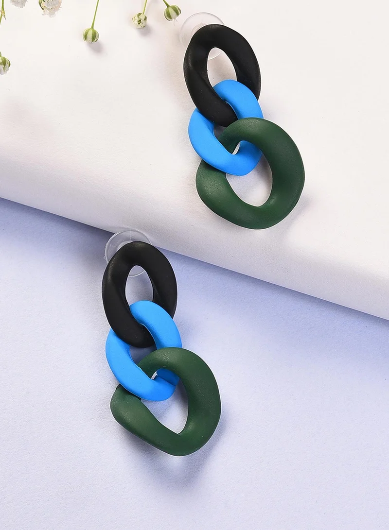 SOHI Multicoloured Contemporary Artificial Drop Earring Jewellery