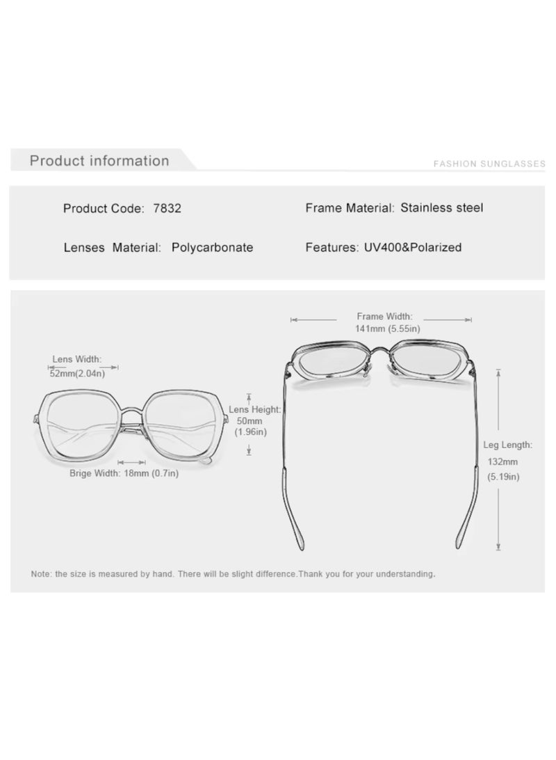 كينغسيفن نظارة شمسية كلاسيكية ماركة KINGSEVEN - نسائية إيطار ذهبي رصاصي عدسات مزوده بخاصية البلورايزيد POLARIZED - Image 3