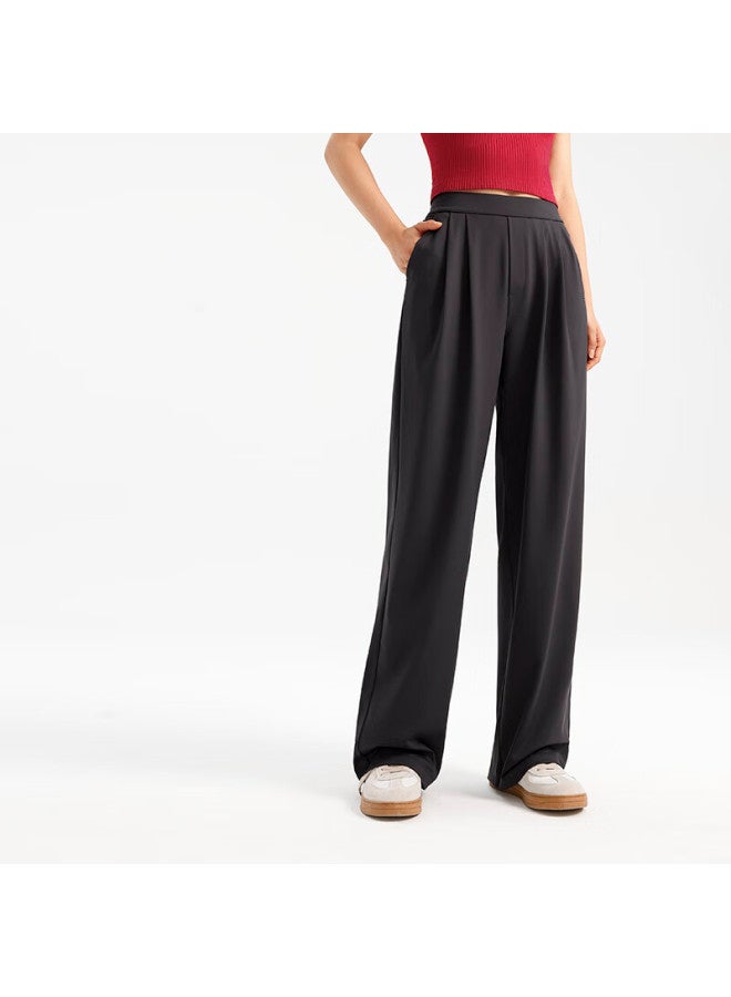 Vfu Cloud Soft Suit Pants High Elasticity Draped Slimming Wrinkle-resistant Straight Loose Trousers Graphite Gray S - Image 3