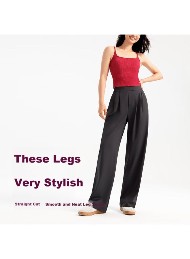 Vfu Cloud Soft Suit Pants High Elasticity Draped Slimming Wrinkle-resistant Straight Loose Trousers Graphite Gray S - Image 1