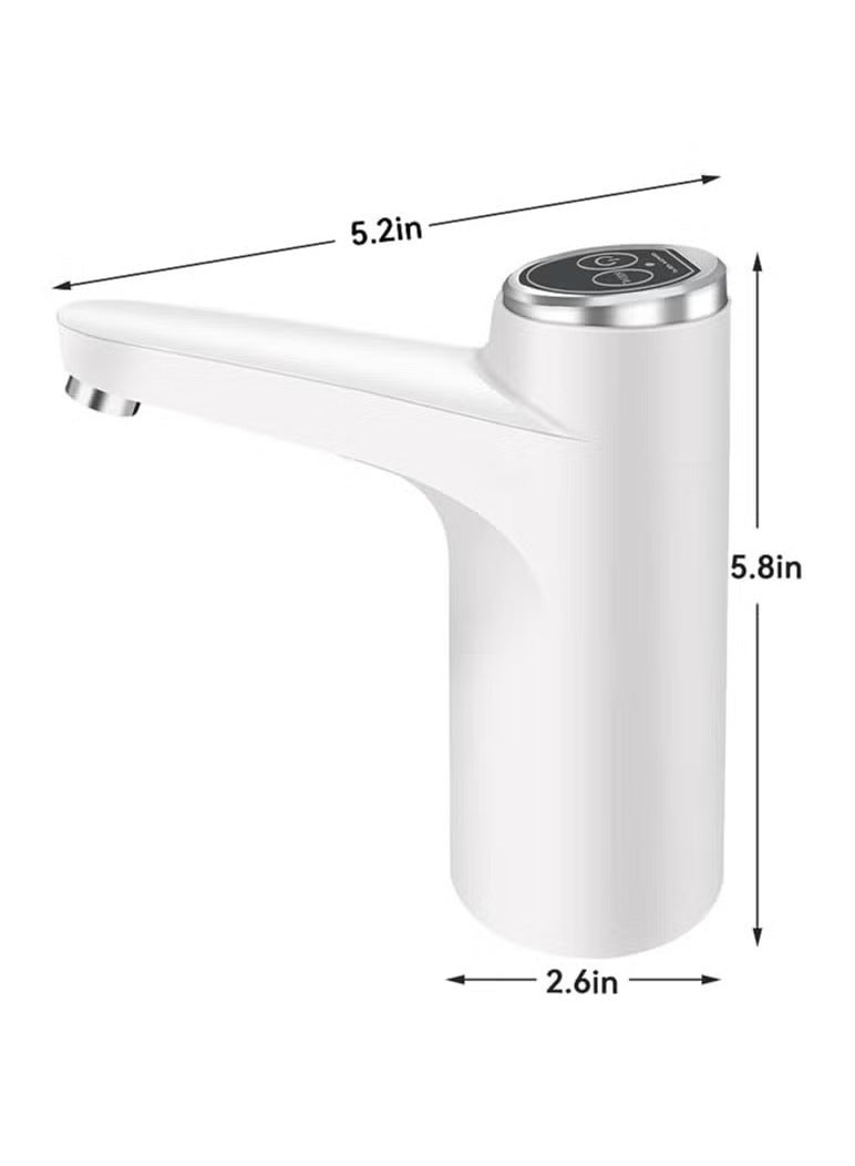 JAJEEK Water Dispenser Pump for 5 Gallon Bottle – USB Charging, Automatic Off Button, Universal Fit – Easy to Use, White - Image 2