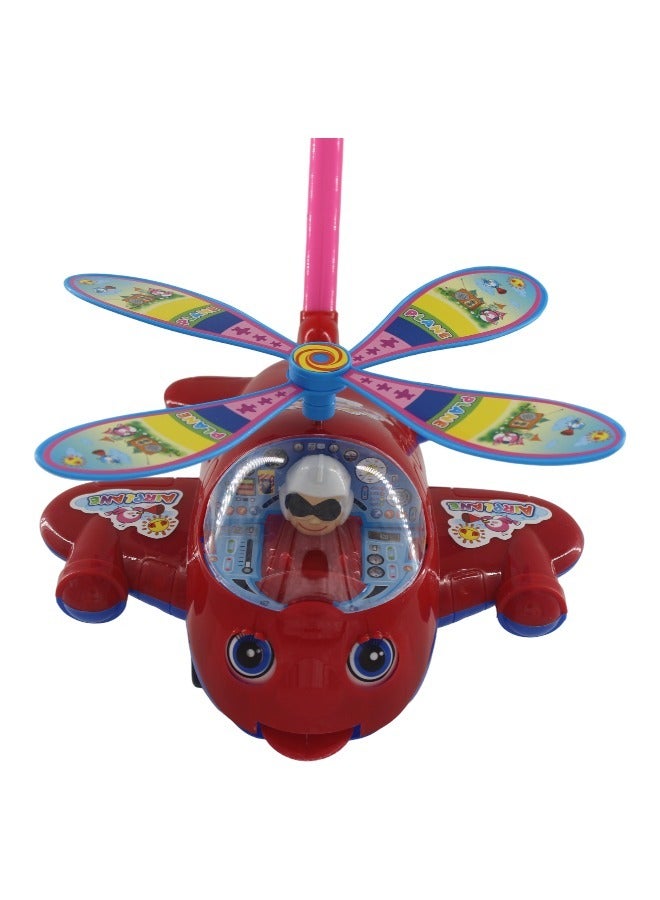 Toy Box Walking Push & Pull Along Plane With Sound For Kids Age Red - Image 3