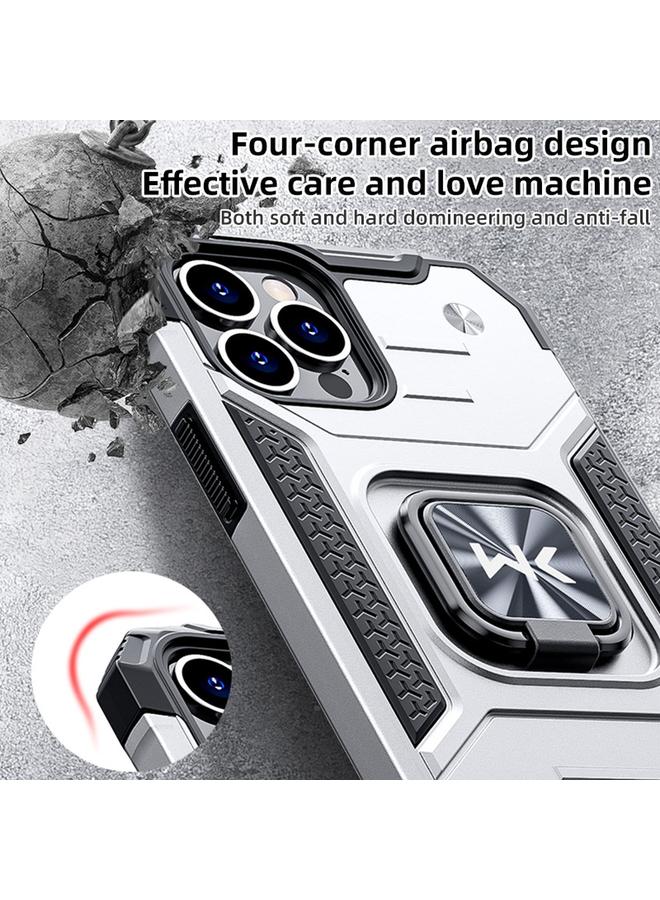 WK Case For iPhone 12 Pro Max WTP-012 Shockproof PC + TPU + Metal Phone Case with Ring Holder - Image 3