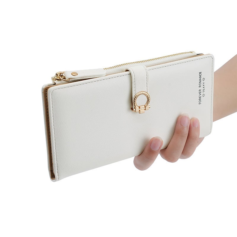 Multifunctional Solid Color PU Leather Wallet, RFID Blocking Design Portable Daily Storage Purse for Cards Cash Coin Business Use - Image 2