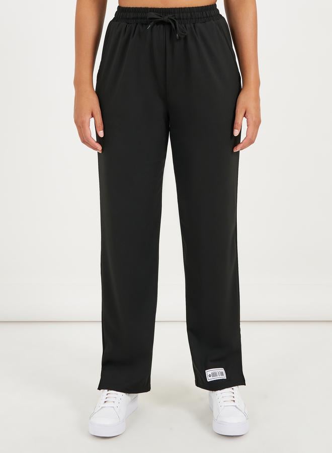 ستايلي سراويل مستقيمة بخصر مطاطي وشريط عاكس منقط بإصدار جيم سباير - Image 3