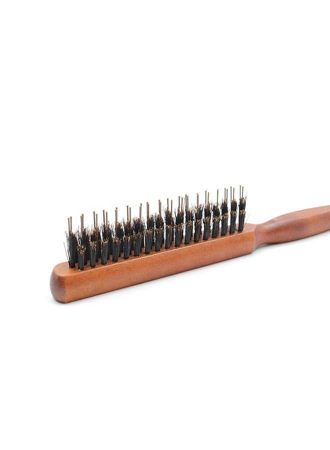 Hector Professional Wooden Teasing Brush with Pin Tail - Handcrafted Anti-Slip Handle - Backcombing Brush for Hair Styling, Sectioning & Root Volume - Pack of 2 - Image 2
