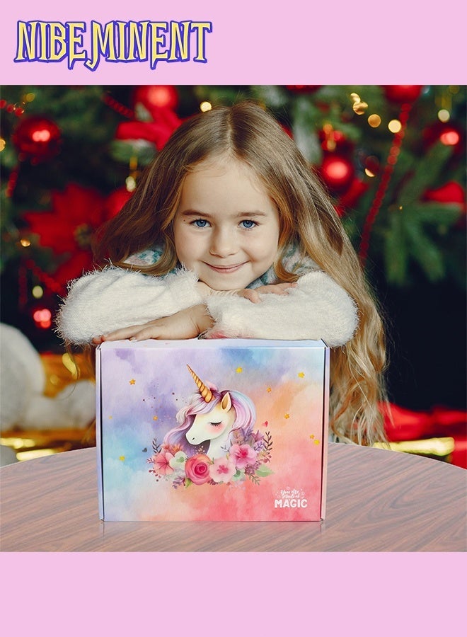 NIBEMINENT Unicorn Gift Set for Girls, Birthday Gifts, Ramadan Gift Box, Back-to-School Gifts, Graduation Gifts, Girls' Toys for Ages 4 to 18 Combined Materials (Multicolour) - Image 5