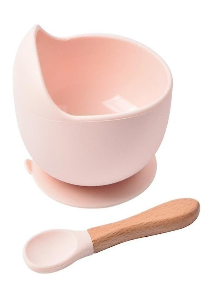 aDai Silicone Baby Bowls with Spoon | Curved Walls for Self-Feeding | Strong Suction | Large Silicone for Toddlers, Babies, Kids | Prevent Food Dropping | Gifting - Light Orange (Pack of 1) - Image 1
