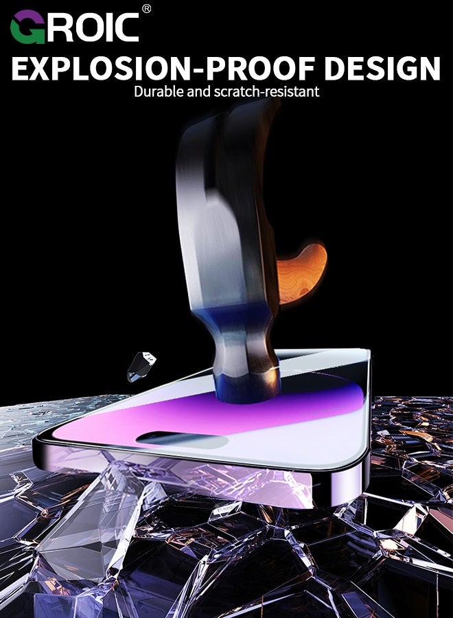 GROIC 2 Pack Screen Protector for iPhone 17 Air,OneStep Installation iPhone 17 Air Screen Protector with  iPhone 17 Air Camera Lens Protector,Easy Installation - Image 4