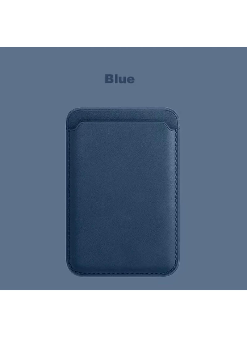 Slim Magnetic Faux Leather Card Case for iPhone - Image 1
