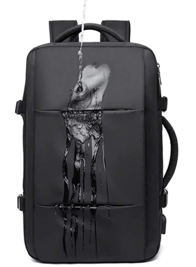 BANGE 55L Capacity 15.6-inch Laptop Bags Outdoor and Camping 3in1 Office Bags, Black Laptop Backpack (BGE1908) - Black - Image 4