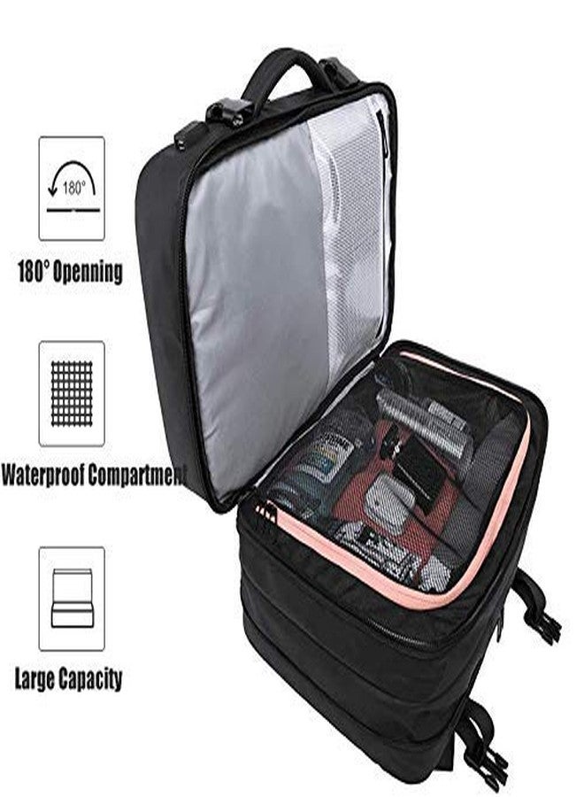 BANGE 55L Capacity 15.6-inch Laptop Bags Outdoor and Camping 3in1 Office Bags, Black Laptop Backpack (BGE1908) - Black - Image 2