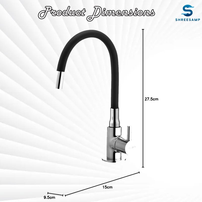 SHREESAMP Versatile Silicone Basin Tap Faucet WallMounted Hot Cold Water Faucet for Sinks and Wash Basins Perfect for Bathrooms and Kitchens Wall Mount and 360 rotatable Silicon Coated - Image 2