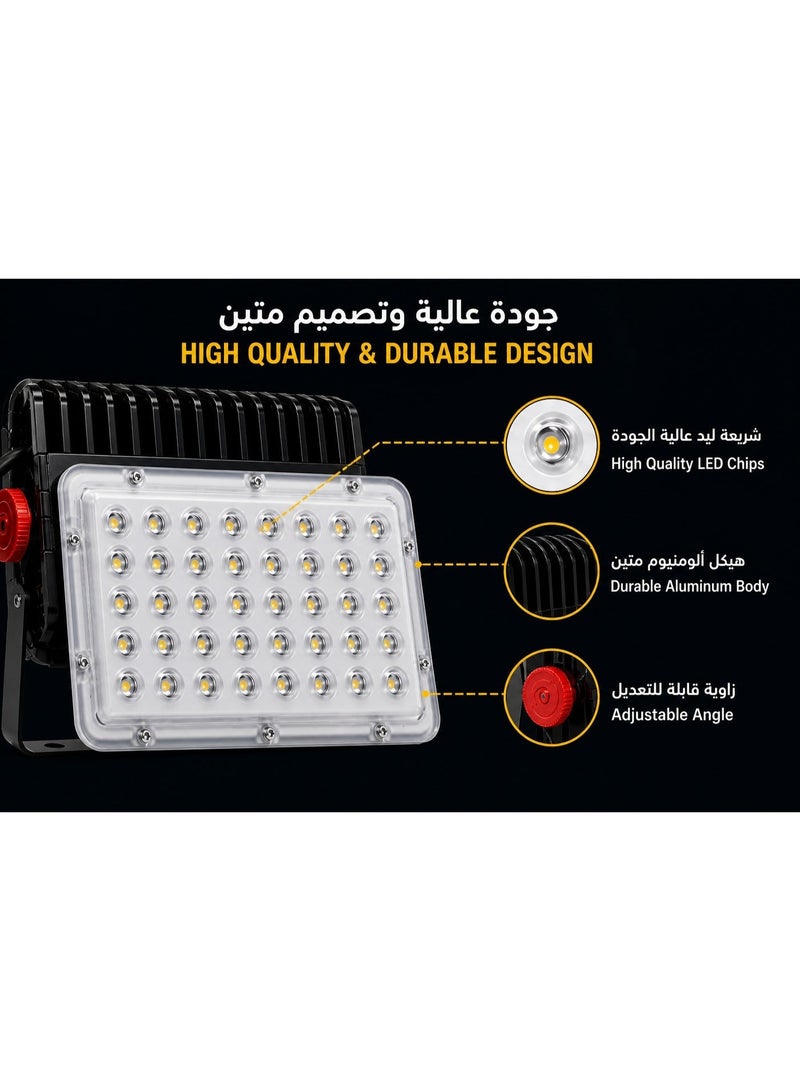 100W LED Flood Light Bright White – IP66 Waterproof – Energy Saving – 2 Years Warranty – Outdoor Use - Image 3