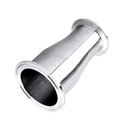 Beduan Reducer Tri Clamp Ferrule Stainless Steel 304 Sanitary Fitting 2" Tube OD to 1-1/2" Tube OD(Pack of 2) - Image 3