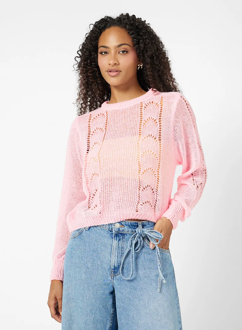 جينجر Knitted Textured Jumper