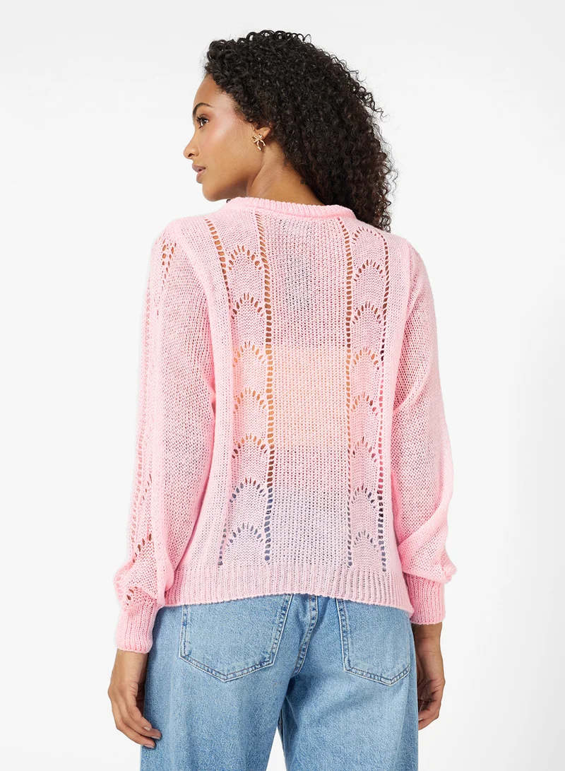 جينجر Knitted Textured Jumper