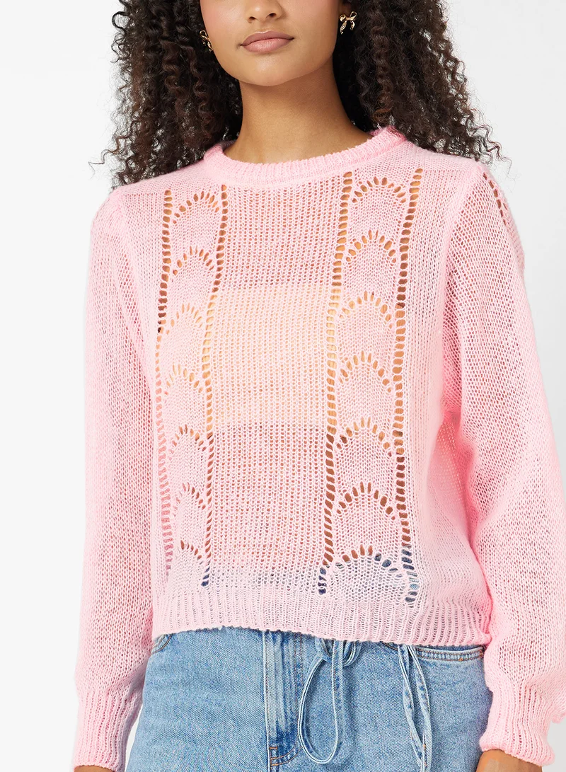 جينجر Knitted Textured Jumper