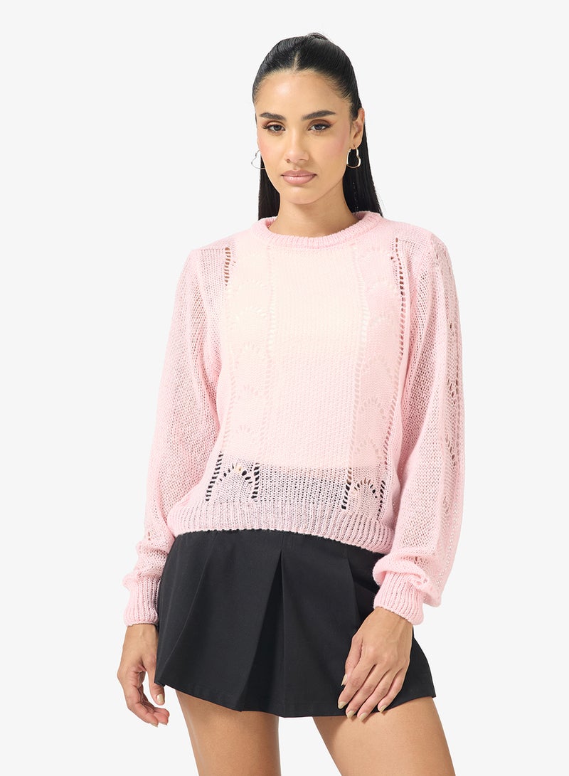 Ginger Knitted Textured Jumper - Image 1