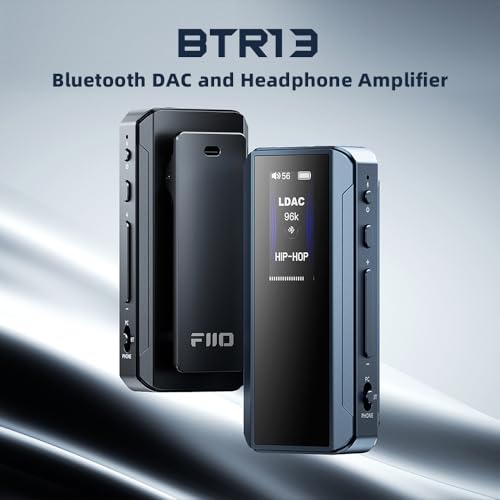 FiiO BTR13 Bluetooth Headphone Amplifier with LDAC, aptX Adaptive, aptX HD, AAC (Dual CS43131 3.5mm Unbalanced & 4.4mm Balanced Output) (Black) - Image 2