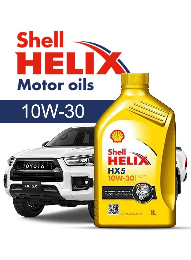 شل زيت محرك سيارة تويوتا، هايلكس 2015 - 2011 - لزوجة 10w30 شل هيلكس 7 لتر، مع فلتر زيت المحرك - 2011 2012 2013 2014 2015