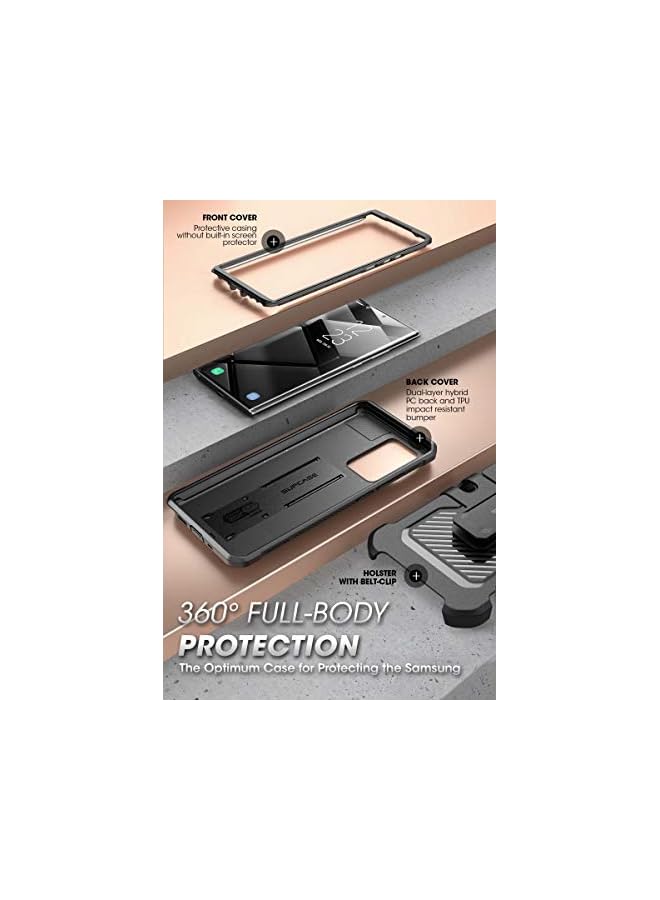 SupCase Case for Samsung Galaxy Note 20 (2020 Release), [Unicorn Beetle Pro Series ] Rugged Holster & Kickstand Wthout Built-In Screen Protector (6.7 inch) (Black) - Image 4