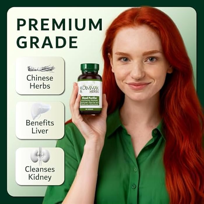 Dimmak Herbs Blood Purifier & Lymphatic Cleanse- Systemic Detox Supplement for Skin, Liver, & Immune Health- Organic Andrographis & Coptis Herbal Formula- Vegan, Non-Laxative- 100 Capsules - Image 4