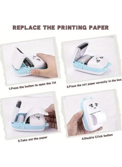 Qasul Portable Mini Pocket Printer Bluetooth Connected Compatible with Phone Computer and Tablet  - Image 4