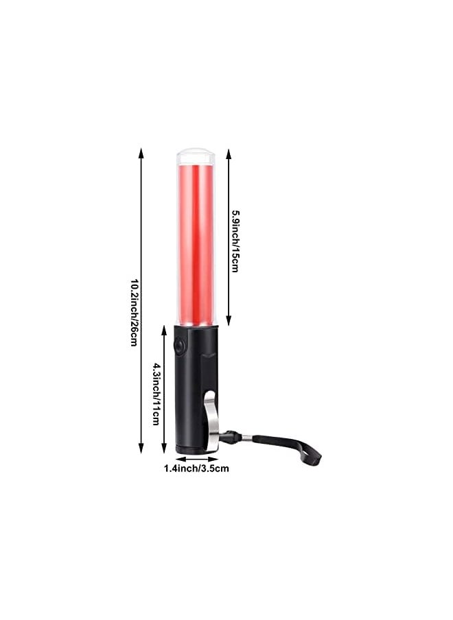 PROMASS promass Traffic Wand, 2 Pieces LED Traffic Traffic Light Signal Wand, LED Safety Signal Wand Work Flashlight with Flashing Modes & Lanyard, Emergency Signal Wand for Outdoor Camping Hiking, 11 Inch  - Image 5