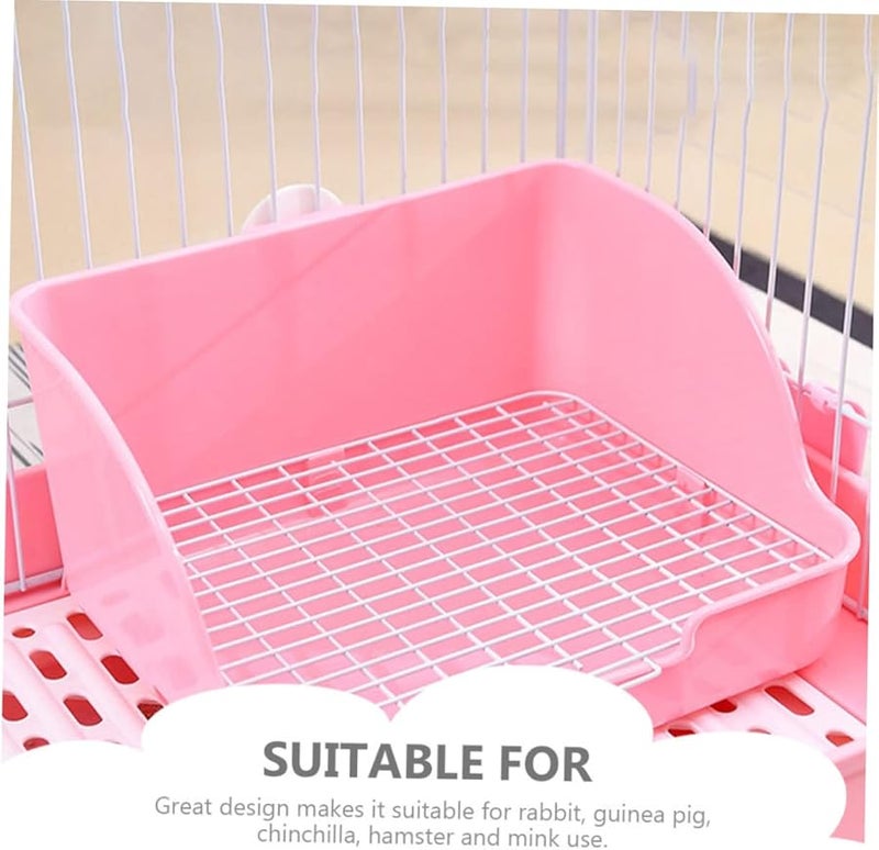 صندوق فضلات الهامستر قفص مرحاض صينية تبول الأرنب وسادات قفص الحيوانات الصغيرة ملحقات - Image 3