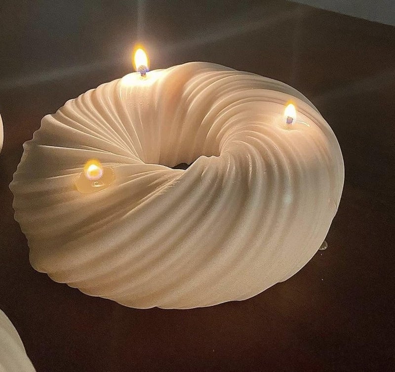 BITSKY INDIA BITSKY INDIA Big Turbine Wreath Ring Candle Mold Jesmonite Mould Decor Mould Concrete Mould Terrazzo Mould Resin Mold Candle Mould 
