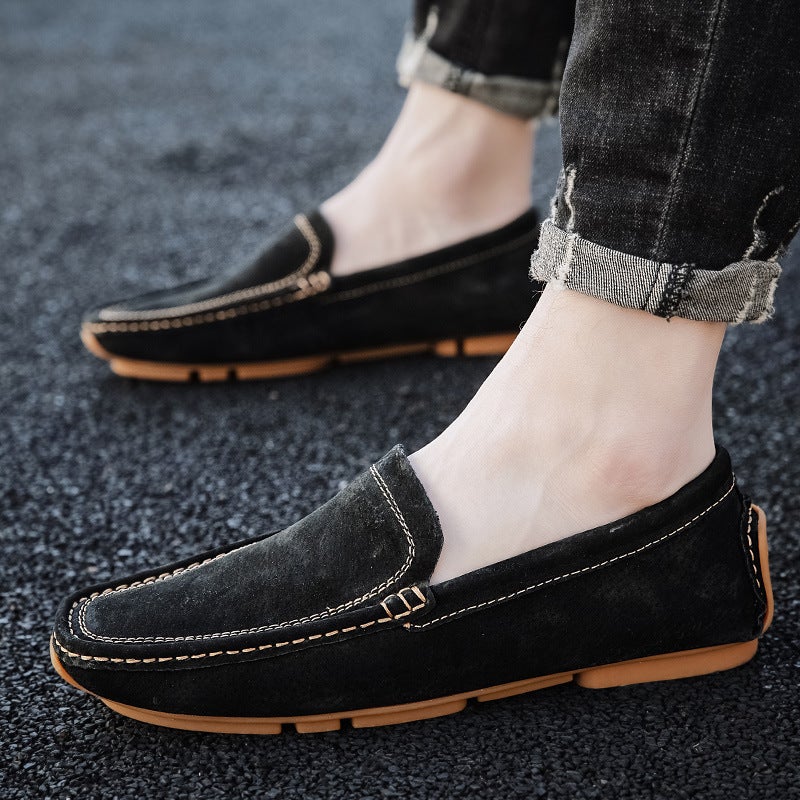 Men'S Genuine Leather Breathable Summer Slip-On Casual Large Size Loafers, Popular Style - Image 4