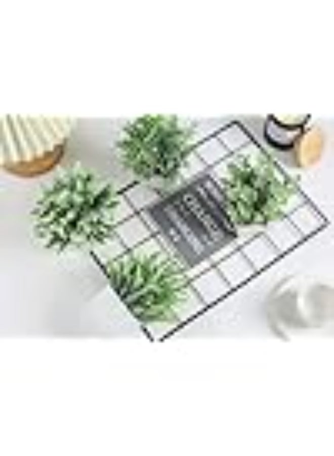 Dekorly نباتات ديكورلي الاصطناعية في أصص، عبوة من 4 نباتات أوكالبتوس بلاستيكية اصطناعية، نباتات منزلية صغيرة داخلية، نباتات صناعية صغيرة لتزيين المنزل والحمام والمكتب والمنزل الريفي (مجموعة من 4)، متعددة الألوان - Image 2