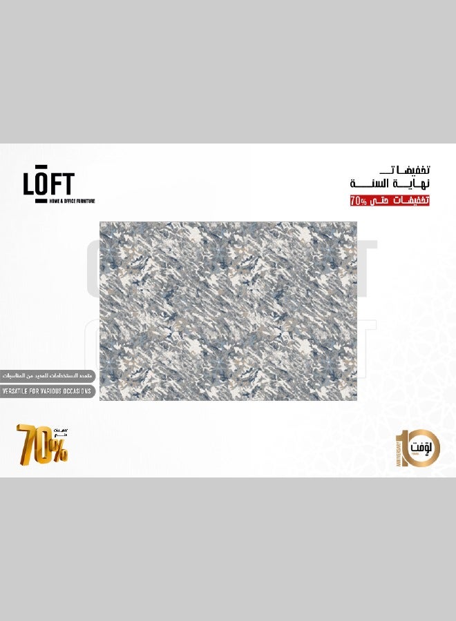 لوفت لومار،سجادة،120×170سم،قماش،رمادي،مضاد للانزلاق-55004-SP9-E - Image 2