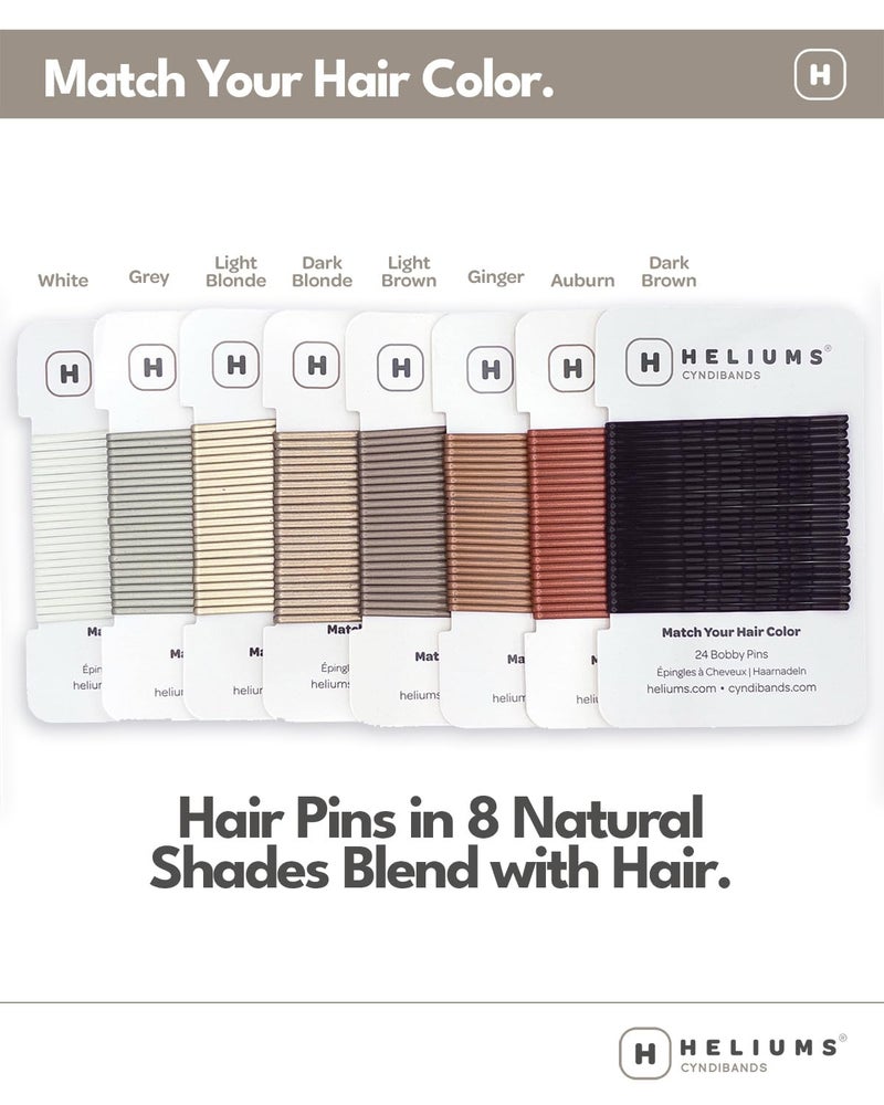 Heliums Large Bobby Pins - Platinum White - 2.5 Inch Extra Long Wavy Hair Pins - 24 Pack - Image 3