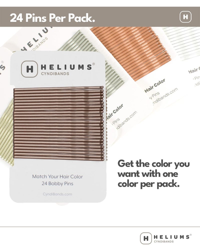 Heliums Large Bobby Pins - Platinum White - 2.5 Inch Extra Long Wavy Hair Pins - 24 Pack - Image 5